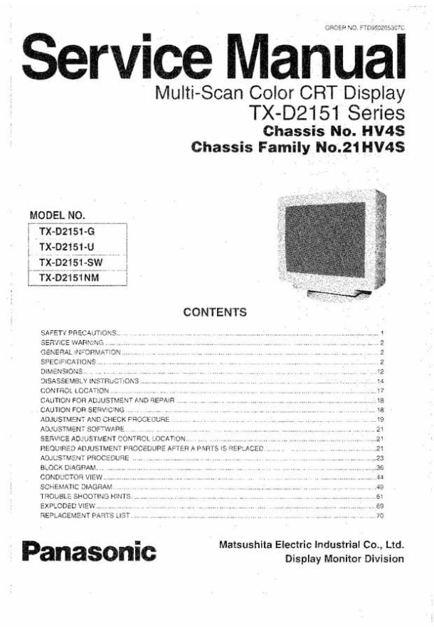 HV4S_TX-D2151-G, TX-D2151-U, TX-D2151-SW, TX-D2151NM